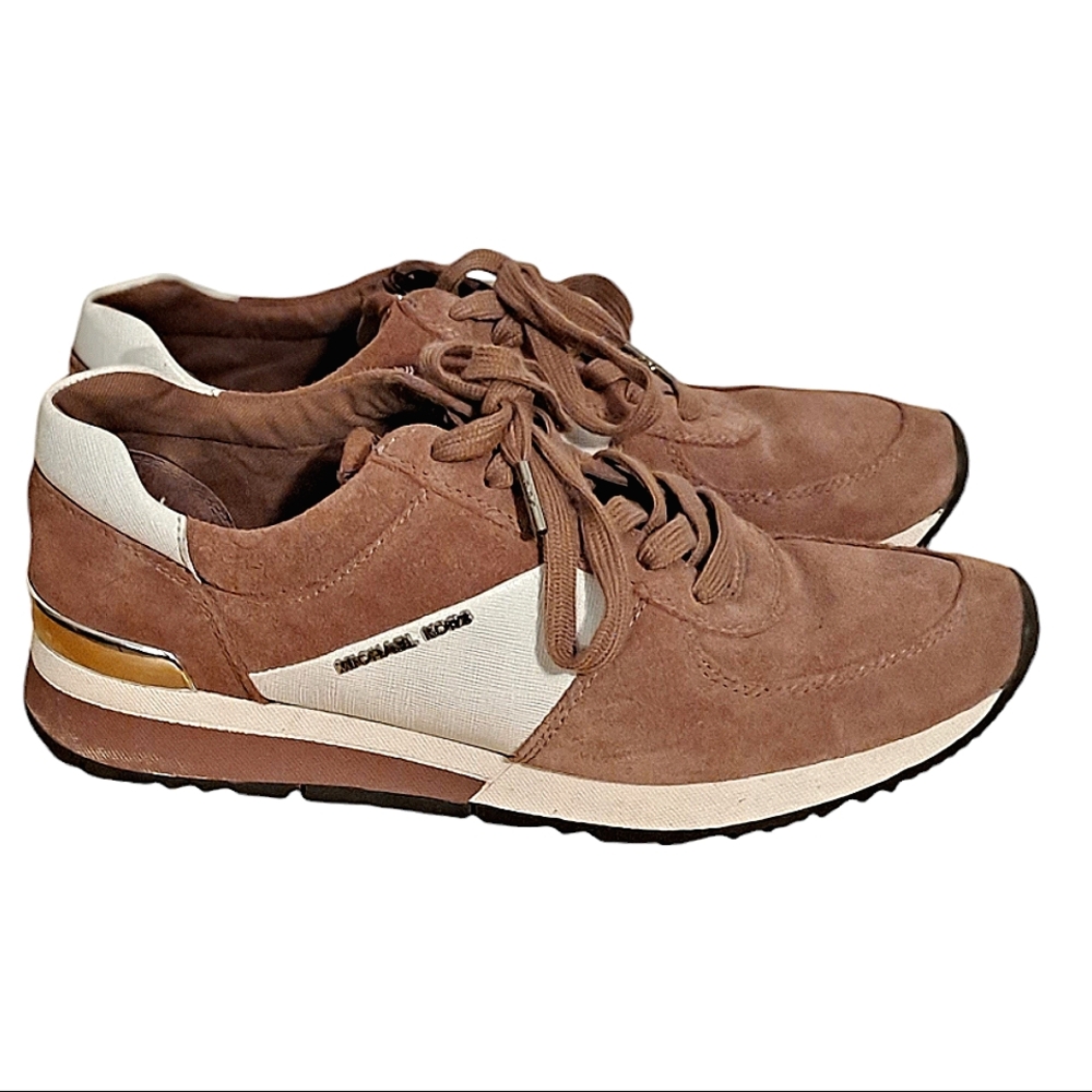 Michael Kors Allie Salmon/Pink colored trainer sneakers size 9